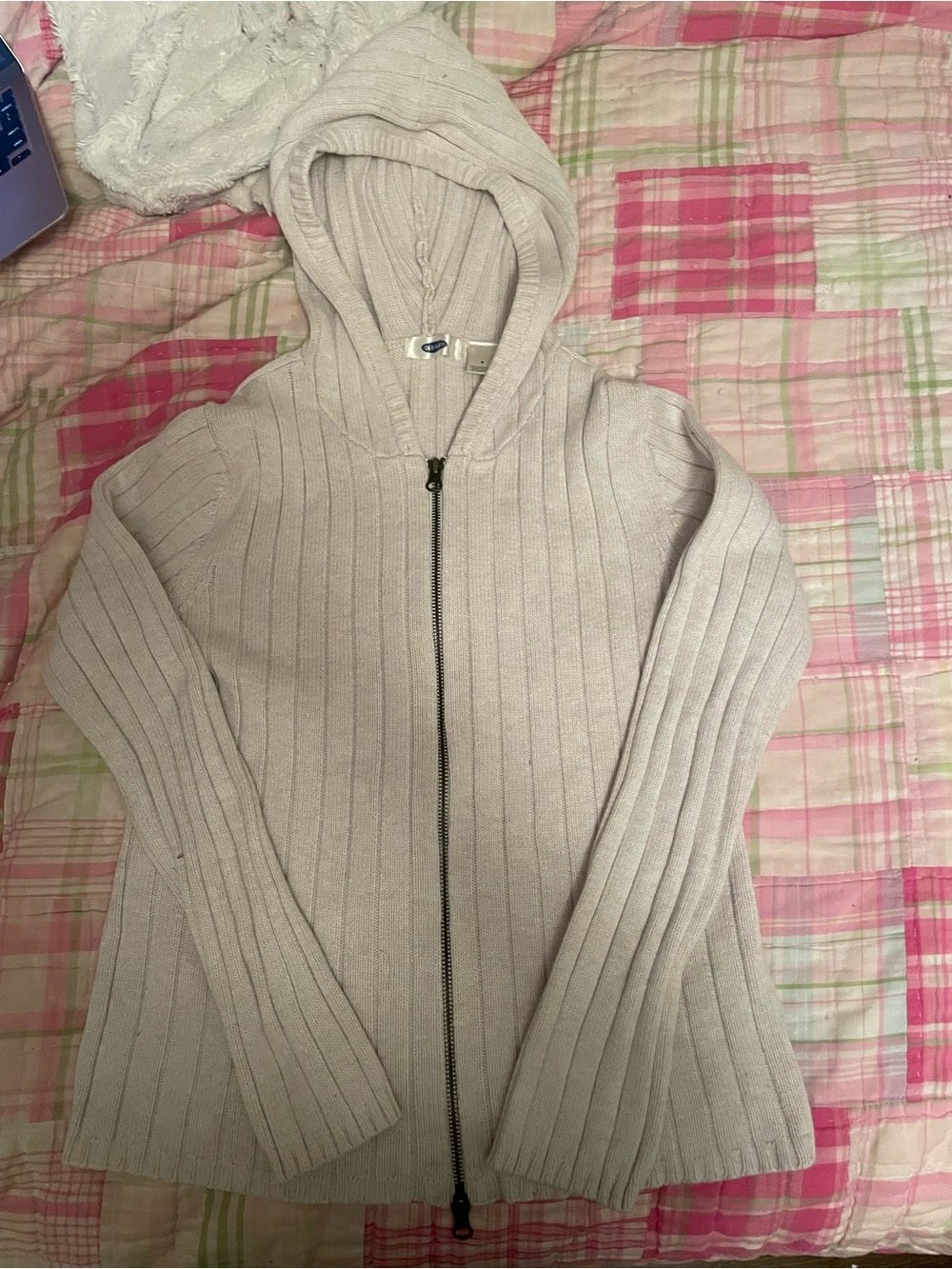 🤍 Old Navy Ribbed Knit Double Zip-Up